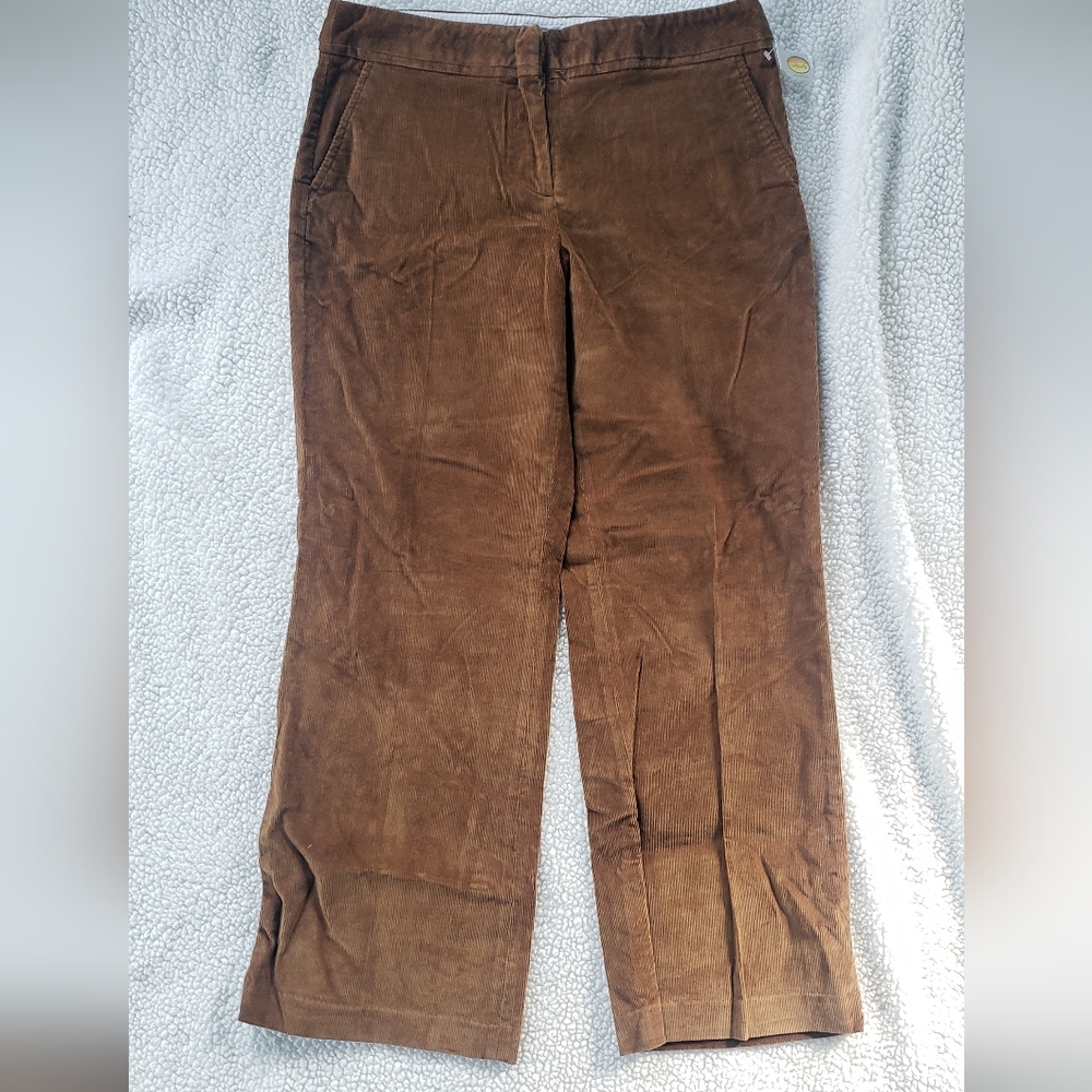 size 12 p talbots corduroy pants brown. new